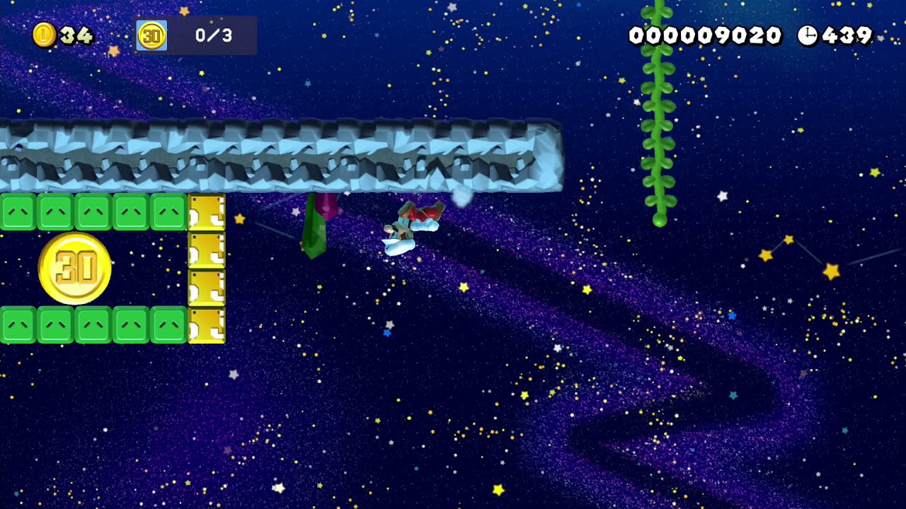 7-3: Walled Up Galaxy by NWRSMB2 - Super Mario Maker 2 - No Commentary 1cb 022020