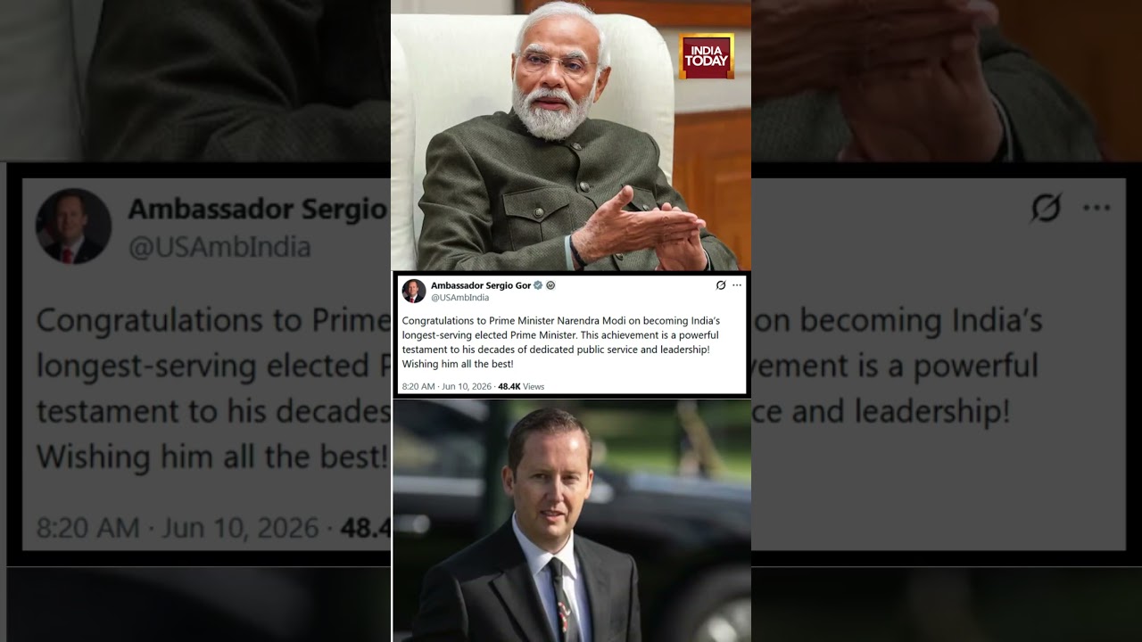 US Ambassador Sergio Gor Congratulates PM Modi On Historic Prime Ministerial Milestone #pmmodi