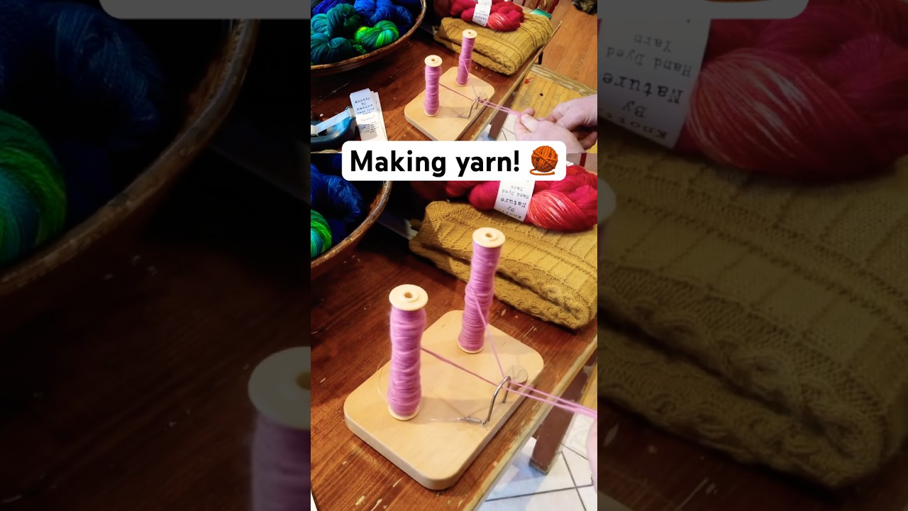 Just before i learned to ply it 🧶 #spinningwheel #yarn #wool #dropspindle #yarnstore