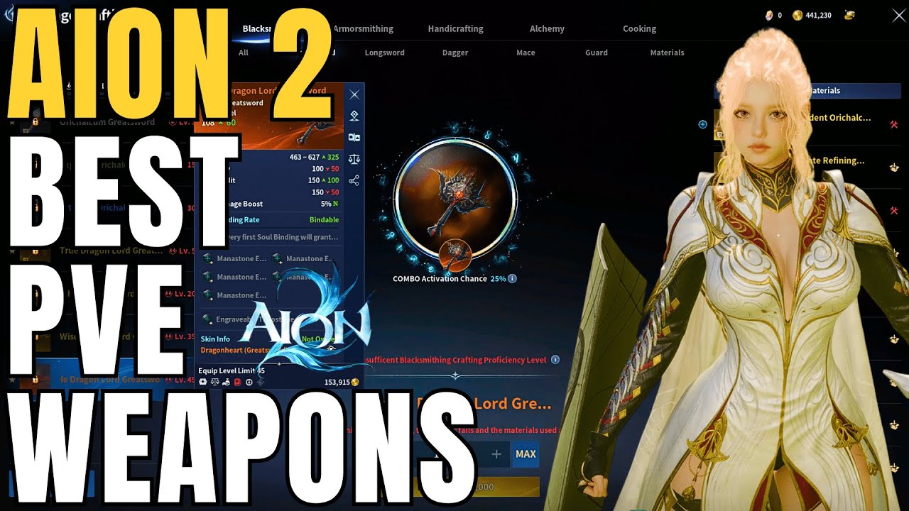 AION 2 Best PVE Weapons - FOR ALL CLASSES Full Showcase - Insane Damage Boost - New MMORPG - F2P