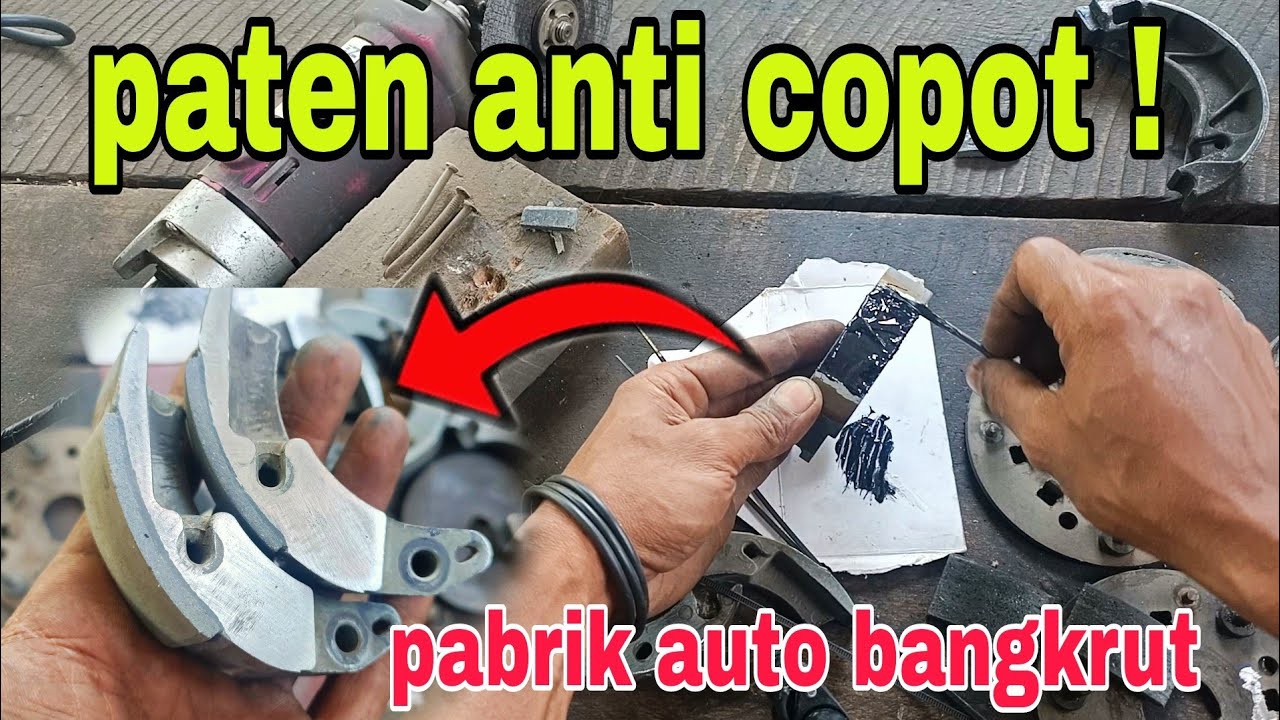 daur ulang kampas kopling matik pakai kampas rem || cara pengeleman yang benar