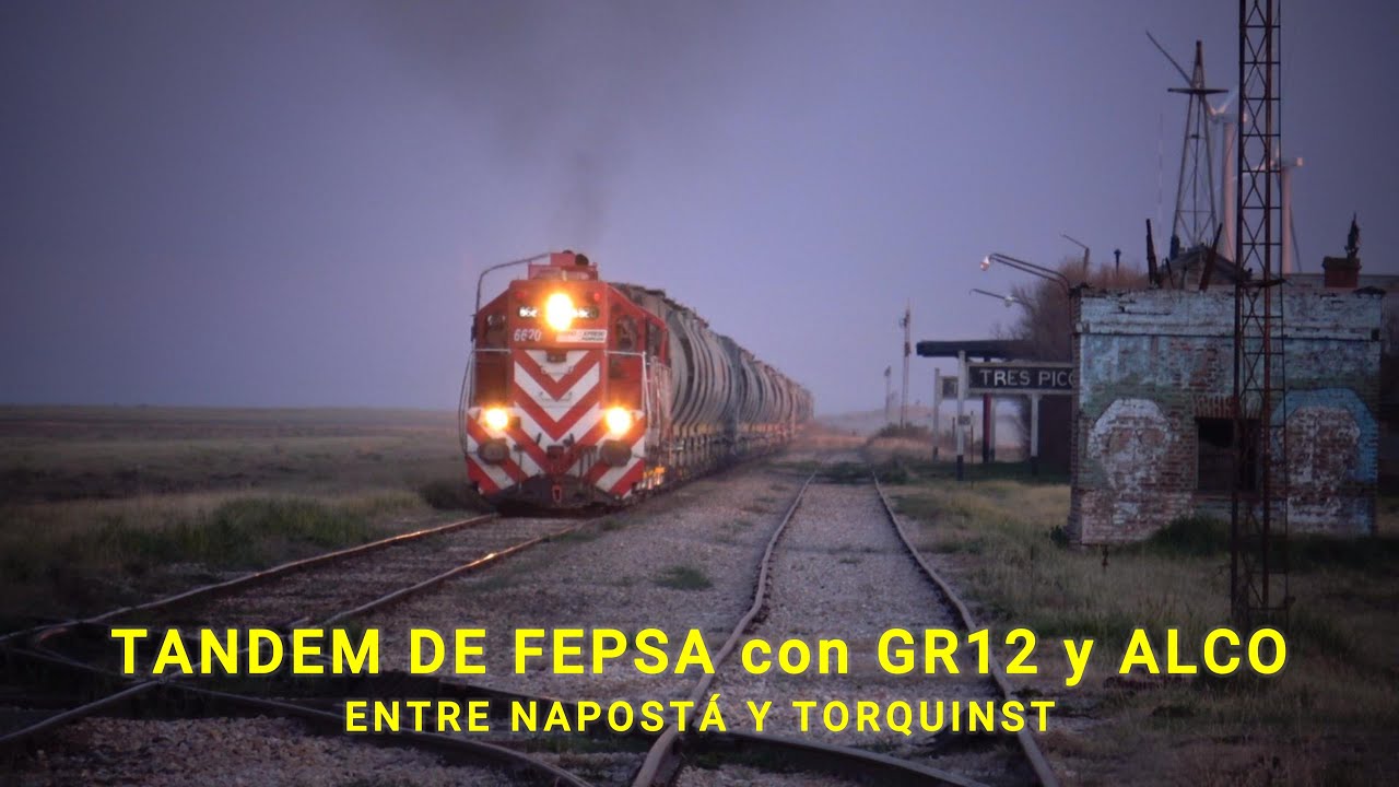 Tren de FEPSA al 8 con un ESPECTACULAR ATARDECER Serrano!