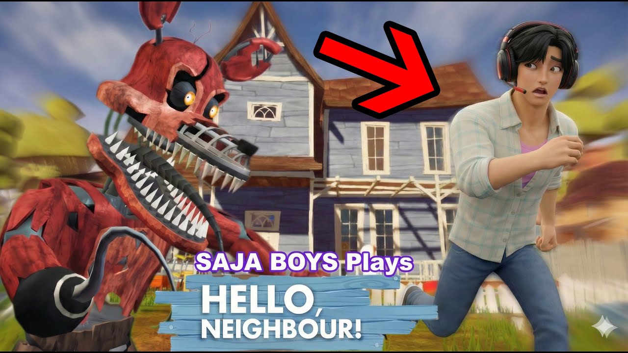 Saja Boys plays - HELLO NEIGHBOR !!! Modded FNAF part 4