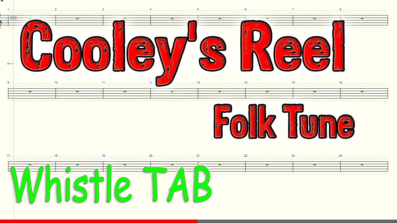 Cooley's Reel - Tin Whistle - Play Along Tab Tutorial