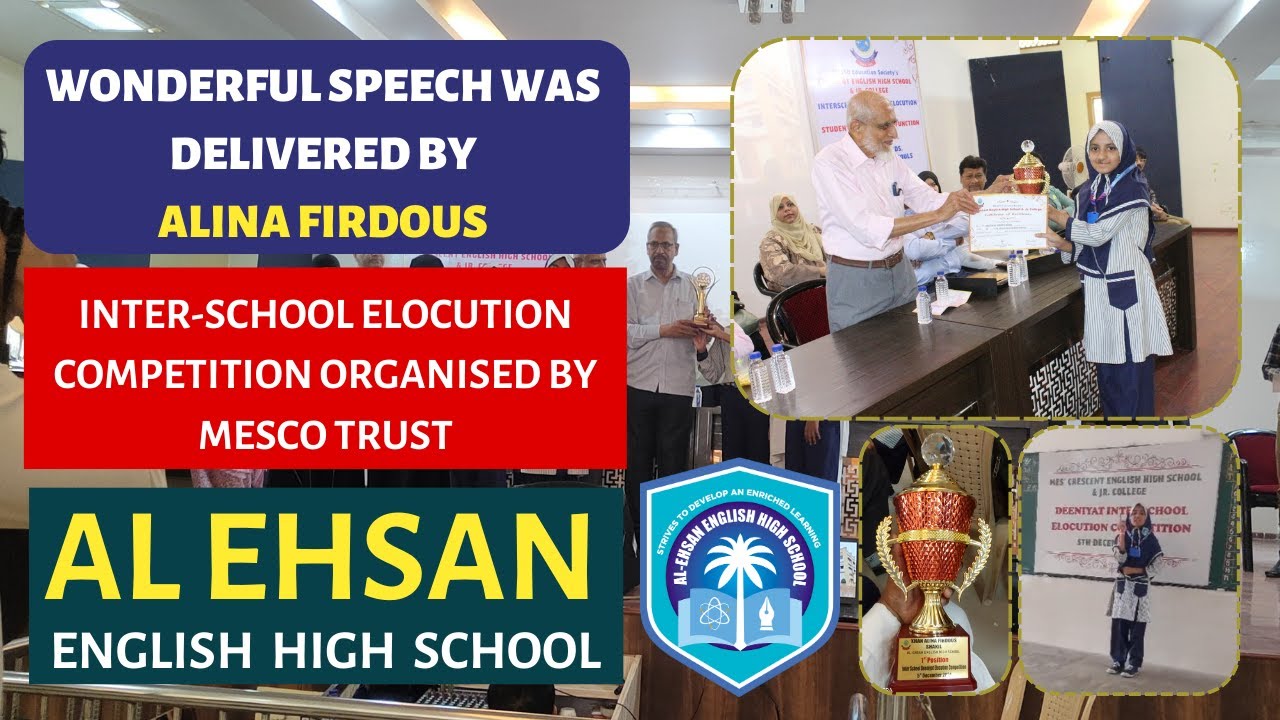 Speech by Alina Firdous,  in the Inter-school Elocution Competition Organised by Mesco Trust