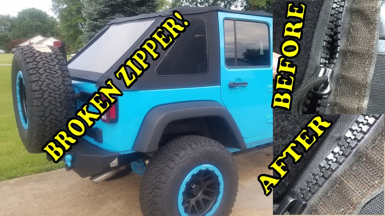 How to Repair a Missing Zipper Tooth on your Jeep Wrangler Soft Top! Quick and Easy!