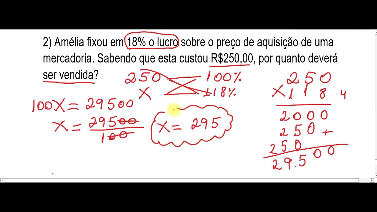 #01 Lucro e prejuízo #porcentagem #númeross