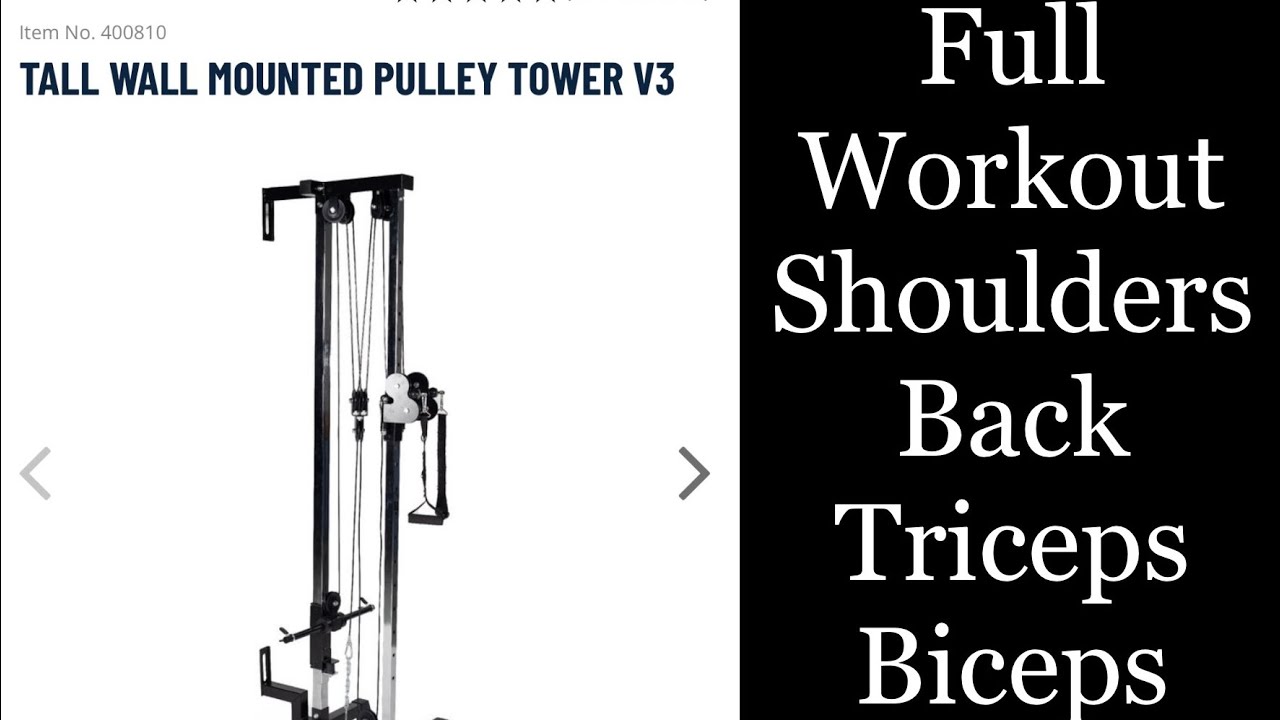Upper Body Workout w/the TITAN FITNESS TALL WALL MOUNTED PULLEY TOWER V3