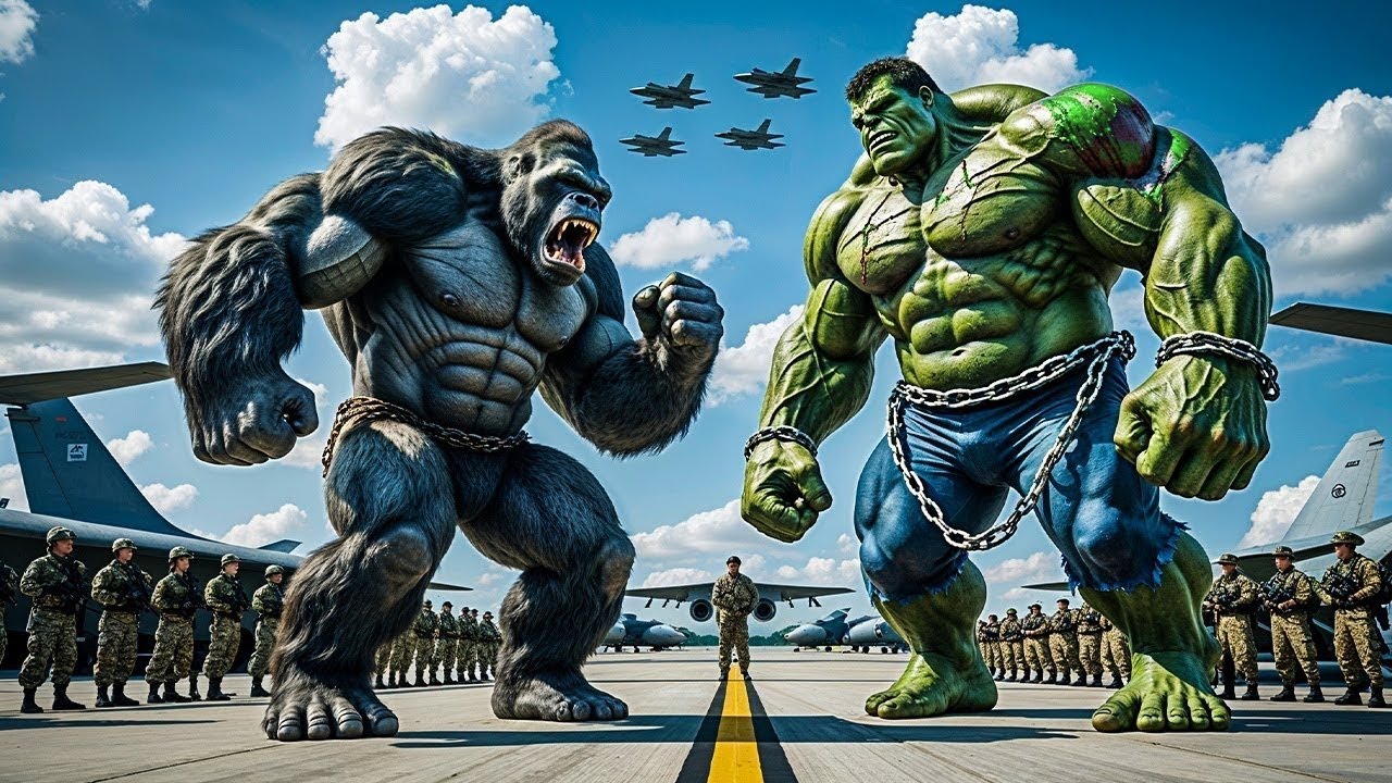 King Kong vs. Hulk: The confrontation begins on a military cargo plane — Titans at 30,000 Feet