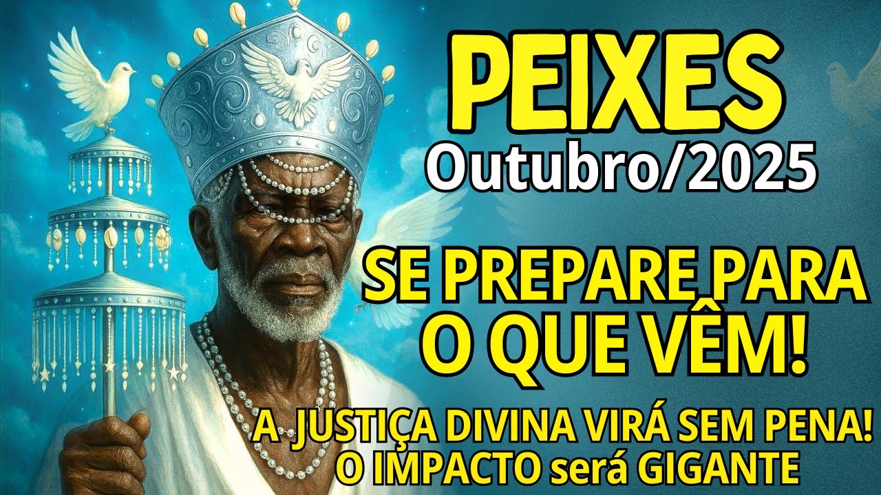 PEIXES Outubro/25 ♓A MAIOR JUSTIÇA já Anunciada!😱 Um HOMEM e uma MULHER SOMBRIOS| A HORA DE AGIR
