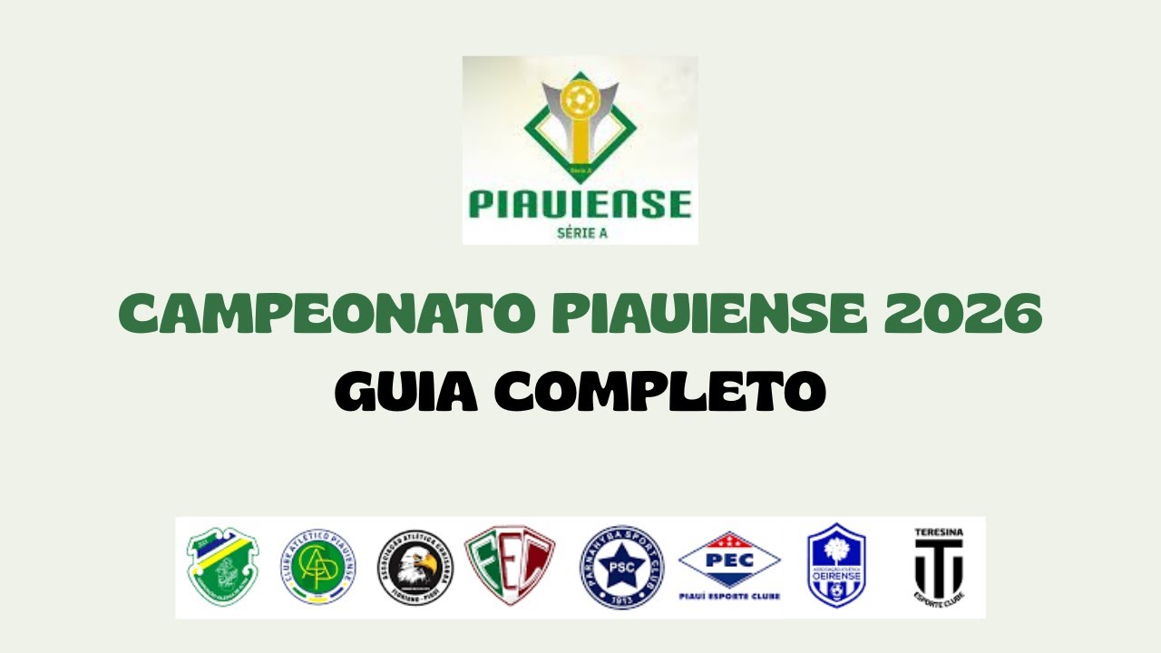 TODOS OS TIMES DO PIAUIENSE 2026, ONDE ASSISTIR DE GRAÇA, ESTÁDIOS, REGULAMENTO E MUITO MAIS