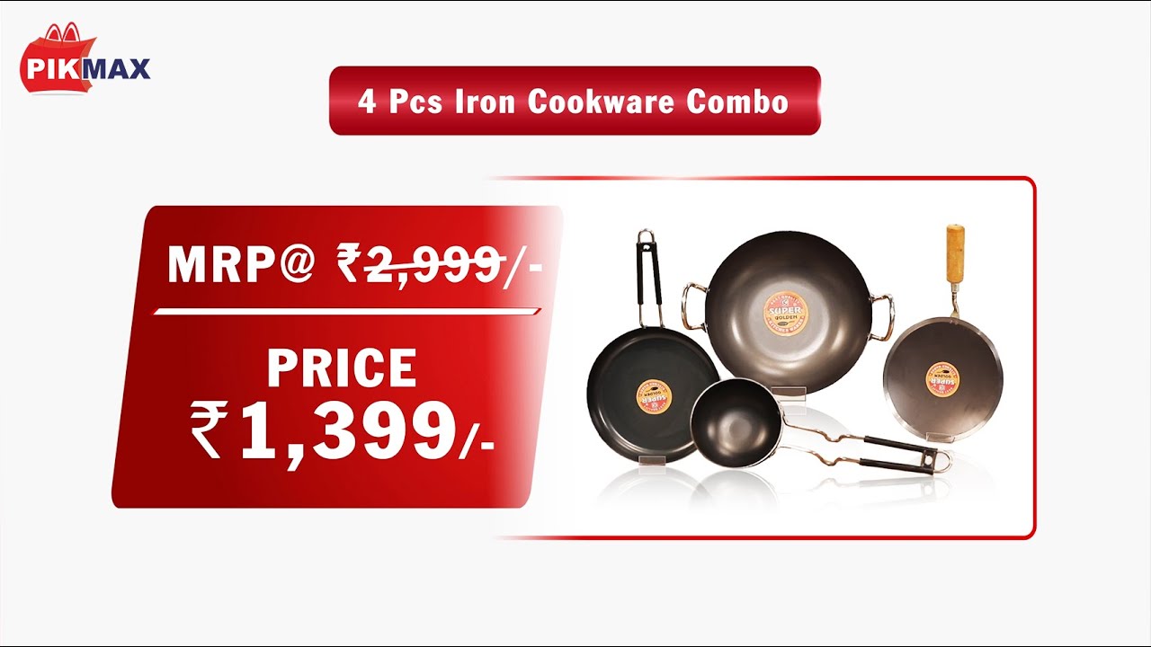 4 Pcs Iron Cookware Set by Surya Trading on PIKMAX