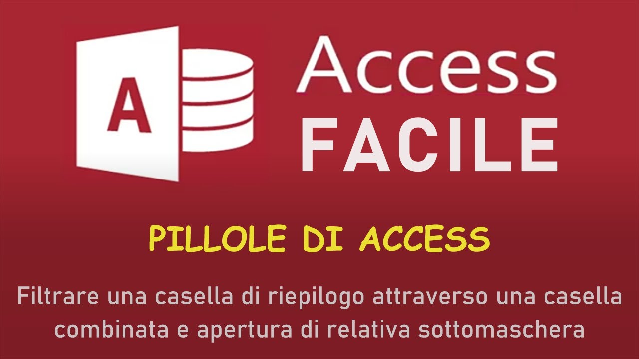 Filtrare una casella di riepilogo attraverso una casella combinata con apertura della sottomaschera