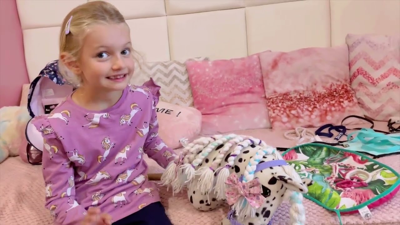 @Kocham konie zestaw derka nauszniki dla hobby horse ogłowie paka jeździecka Kantar i uwiąz kolory