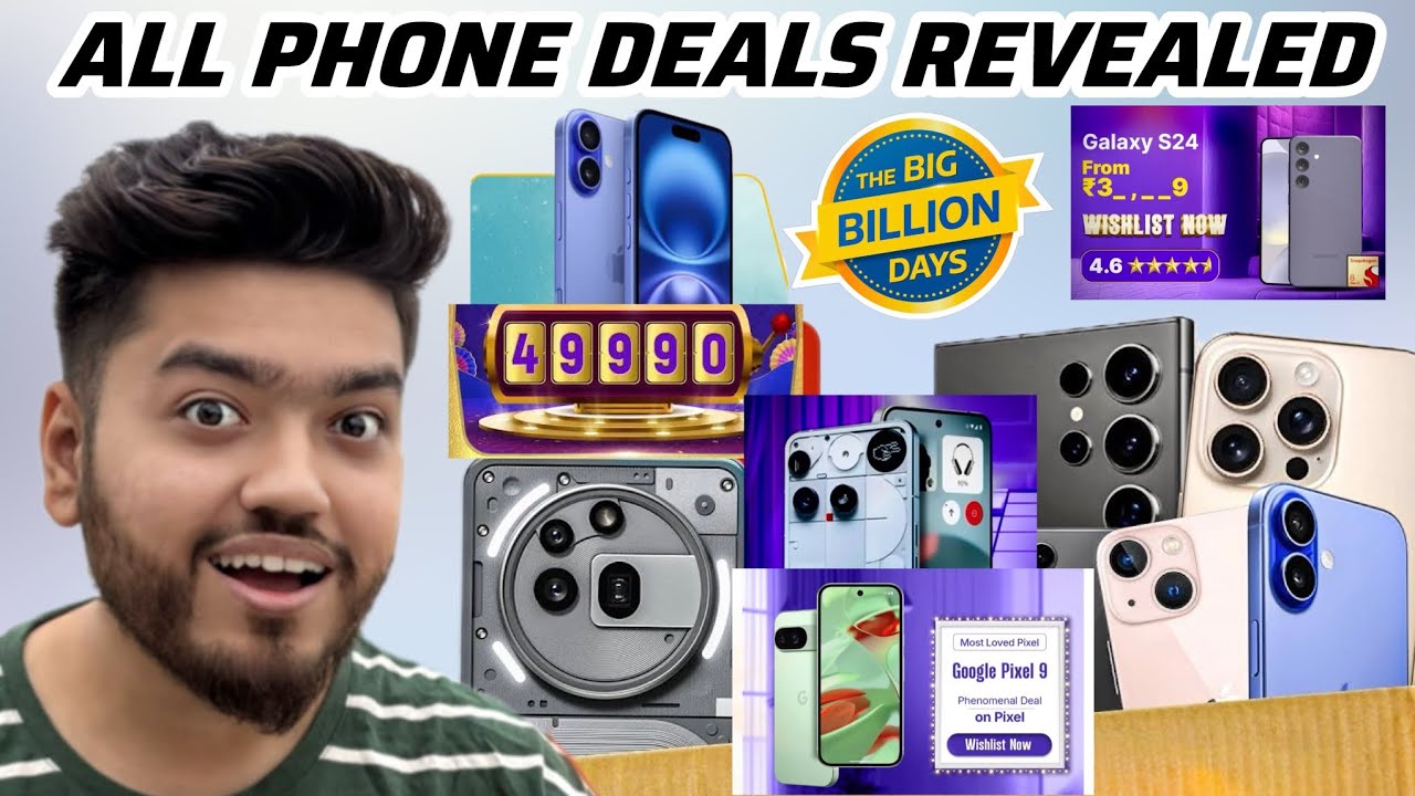 All Phone Deals Revealed🔥 Flipkart BBD sale🔥 iPhone 16? S24 ₹3x999 confirmed🔥Nothing phone 3, Pixel
