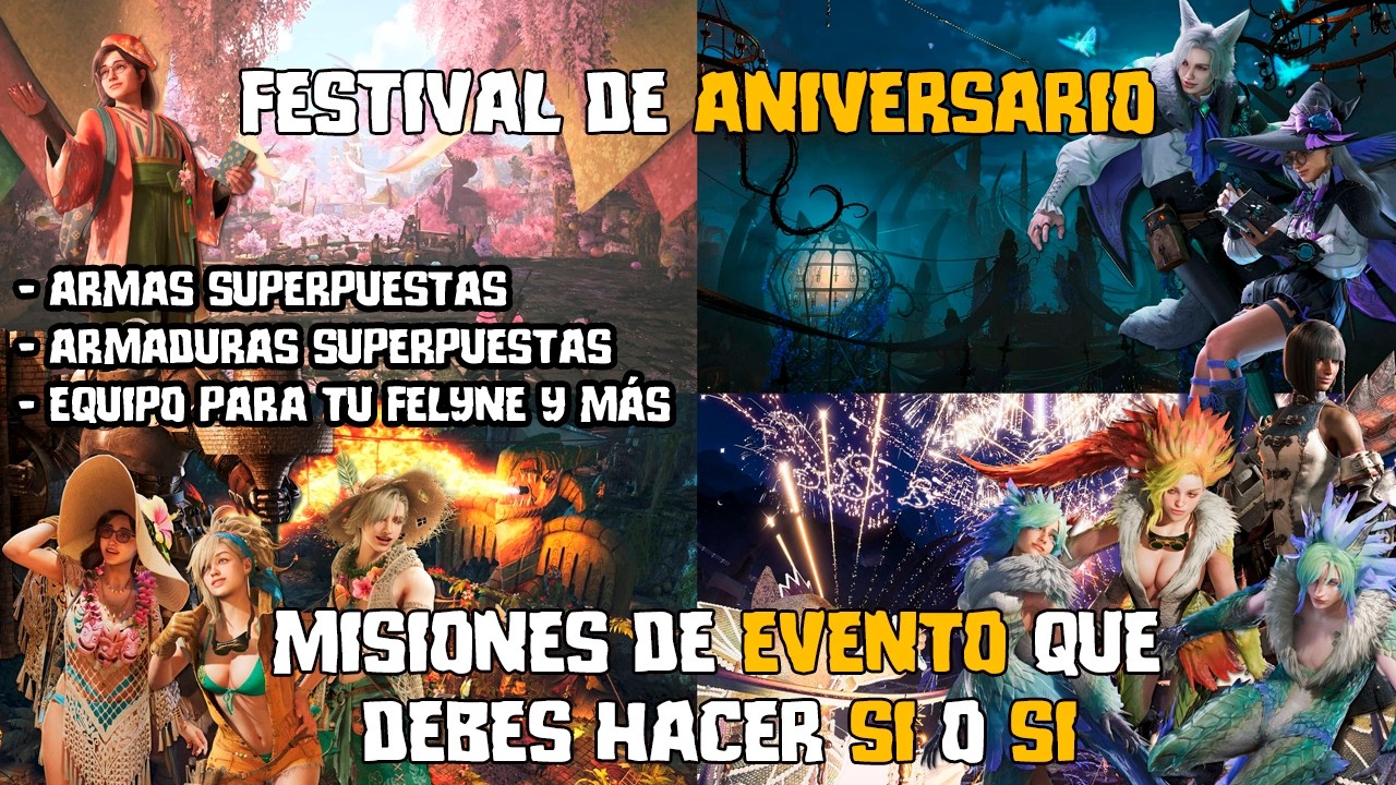 TODAS LAS MISIONES DE EVENTO CON RECOMPENSAS ESPECIALES| FESTIVAL DE ANIVERSARIO| MH WILDS