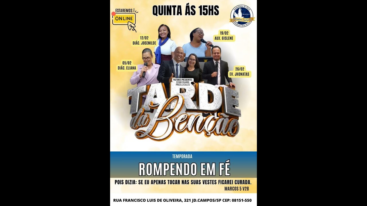 Tarde da Benção - 26/02/2026