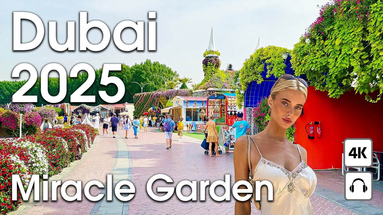 Dubai 🇦🇪 Miracle Garden, Downtown (City Center) [4K] Walking Tour Compilation