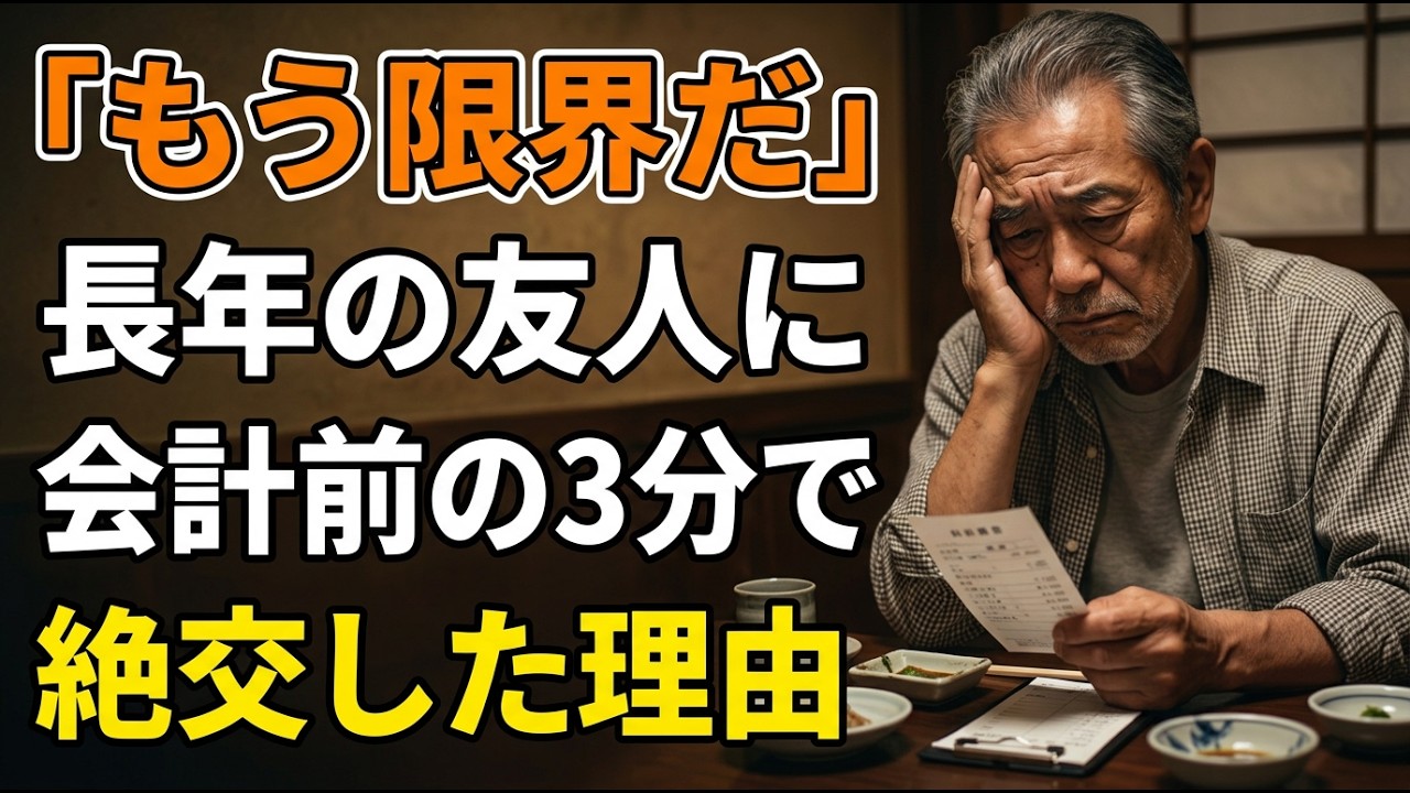 「もう聞き飽きた…」会計3分前、親友を切り捨てた夜?“細かいのない”が友情を壊す