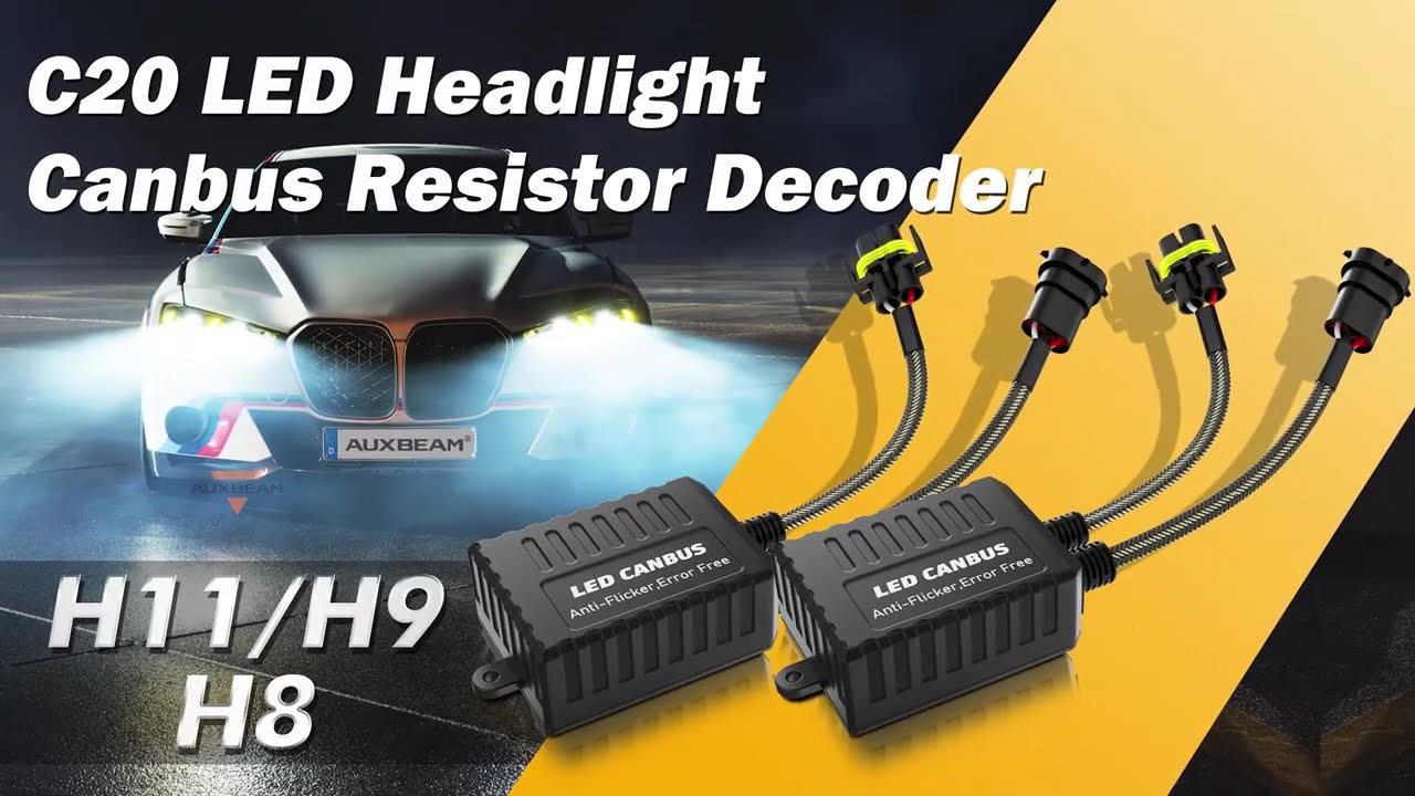 How to Connect H11/H9/H8 C20-Model Decoder-Pro Enhanced LED Headlight Bulbs CANBUS Decoder