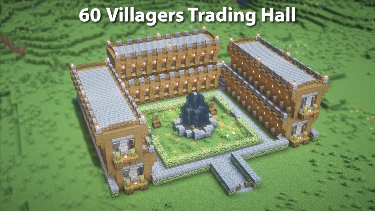 Massive 60 Villager Trading Hall &ndash; Minecraft Survival Tutorial