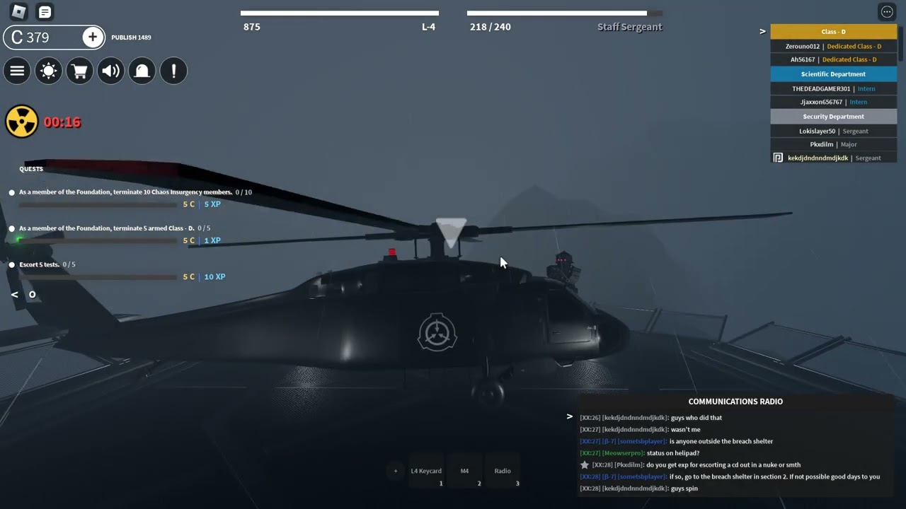 Launching the nuke in scp roleplay as a funny prank