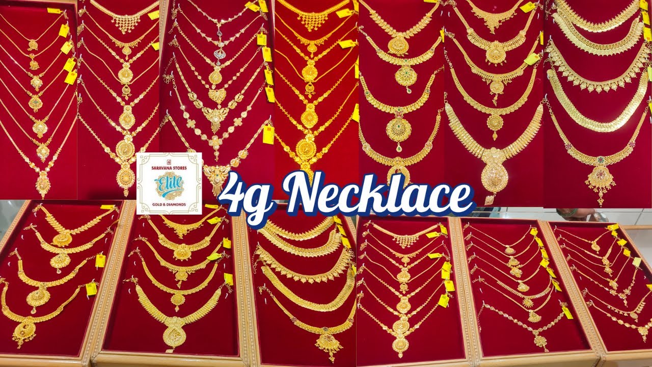 Saravana Elite 4g Onwards Necklace Collection | Trendy Lightweight Necklace
