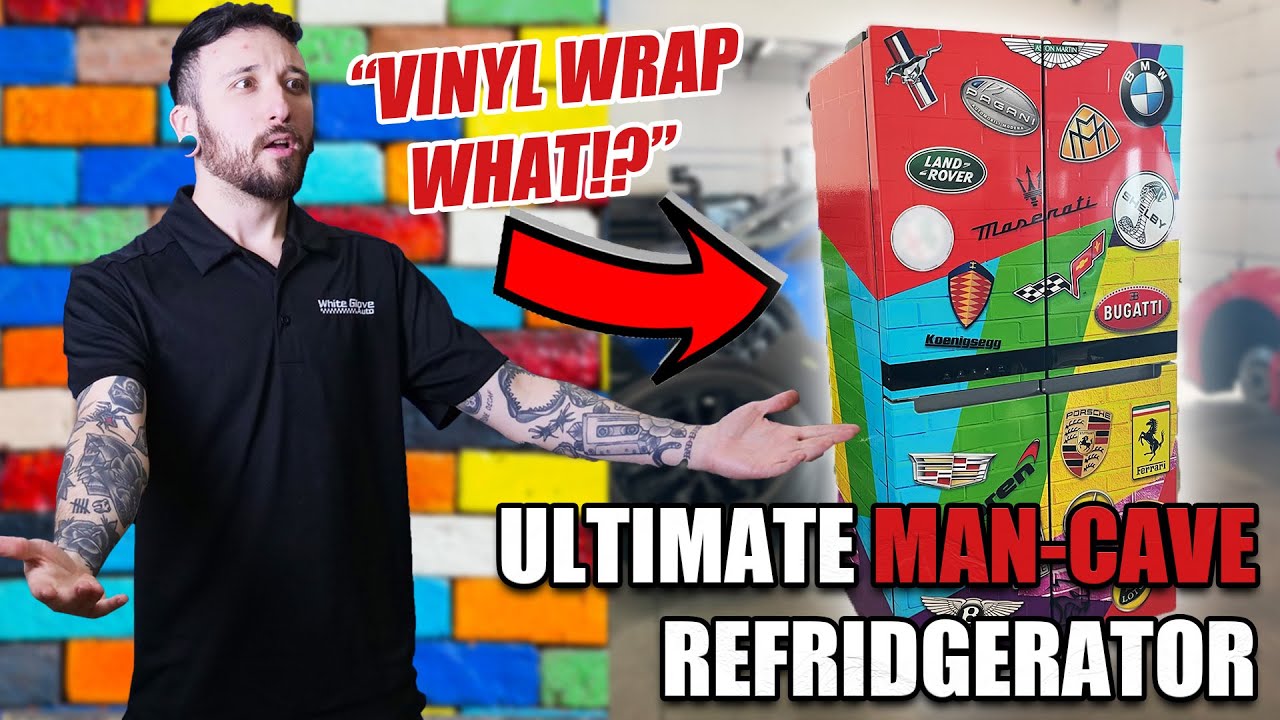 Man Cave Refrigerator | Vinyl Wrapped