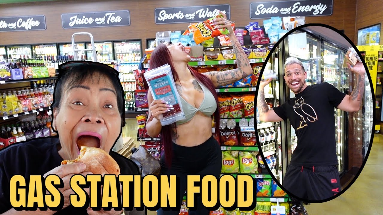 EATING GAS STATION FOOD FOR 24 HOURS!!
