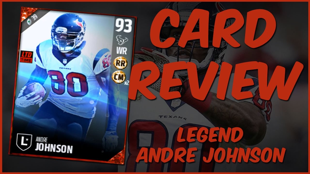 MUT 17 Card Review | Legend Andre Johnson Gameplay + Card Review