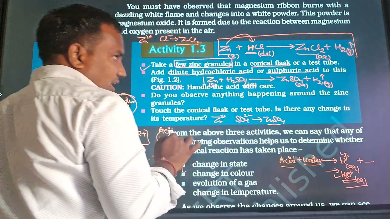 6Chemistry Class 10th 2026-27 Activity 1.3 Chemical Reaction and equations NCERT Concept Cbse board 