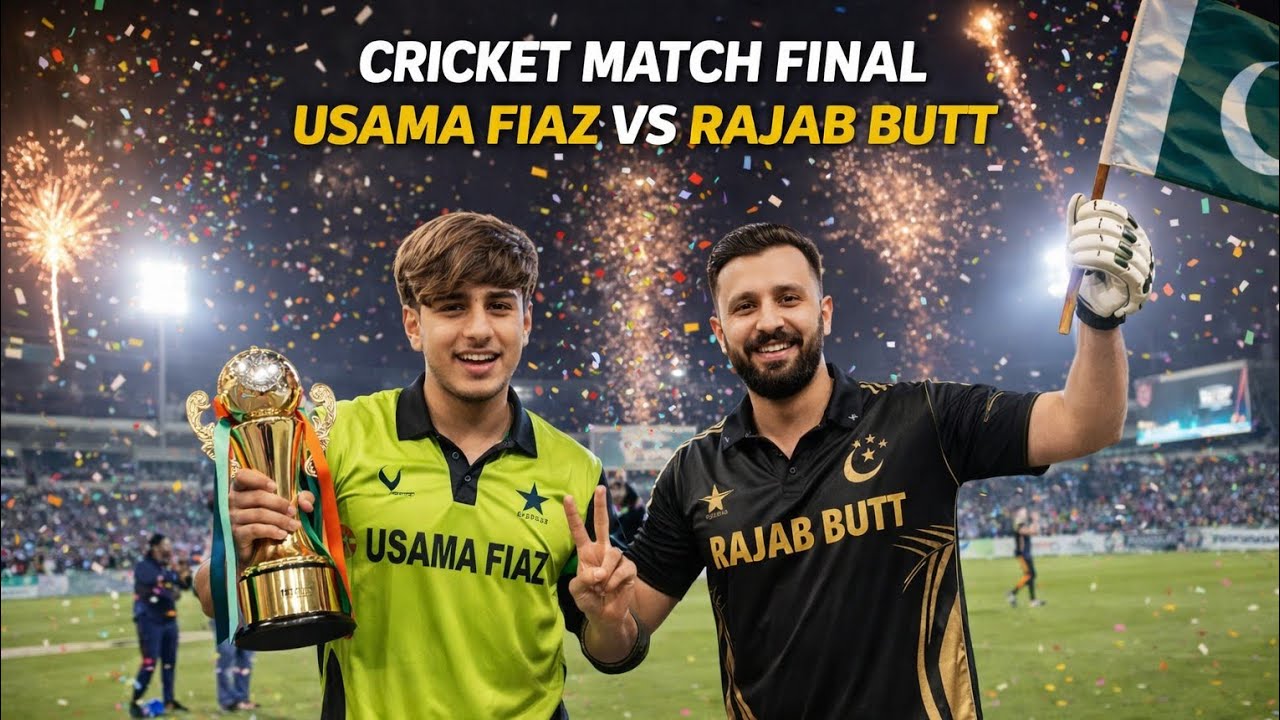 Cricket match finnal usama fiaz vs rajab butt full fire match and enjoy @rajabbutt94 #rajabfamily 