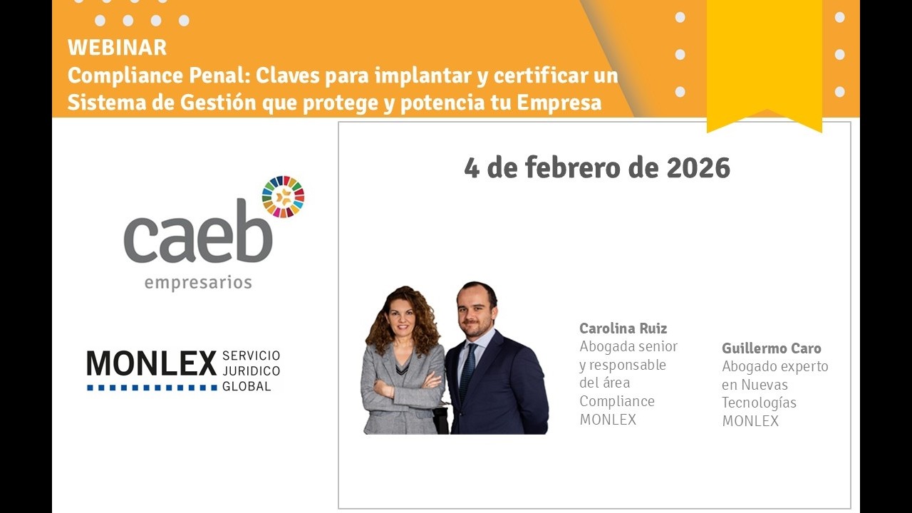 Webinar `Compliance penal: Claves para implantar y certificar un Sistema de Gestión´