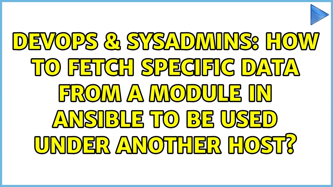 How to fetch specific data from a module in ansible to be used under another host?