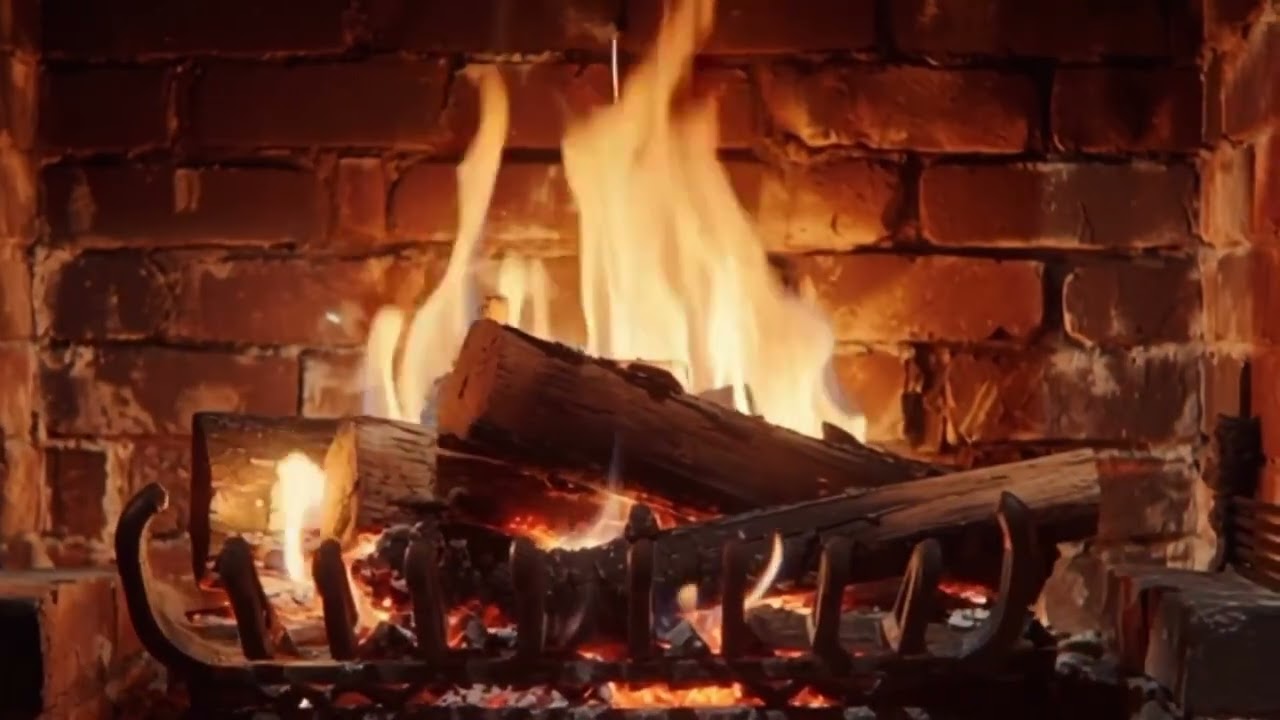 1 Hour🔥Fireplace🔥LIVE Full HD 4K & Fire Crackling Calm Music for Relaxation, Sleep Focus | No Lyrics