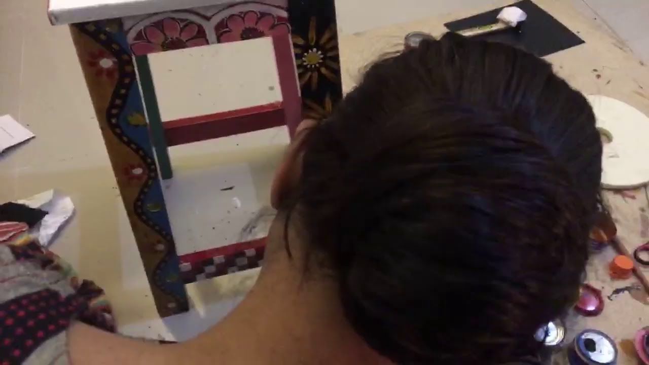 Huge BUNNED Longhair Goddess painting creative design Husband Captures Her Longhair & Art Work