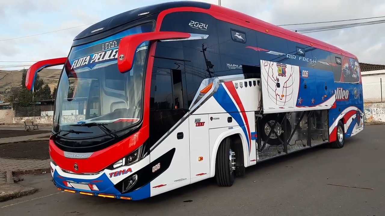 Todo un lujo así esta el bus de Flota Pelileo un potente Scania K410
