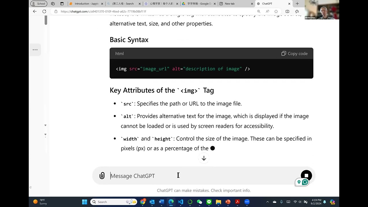 Use ChatGPT  for HTML