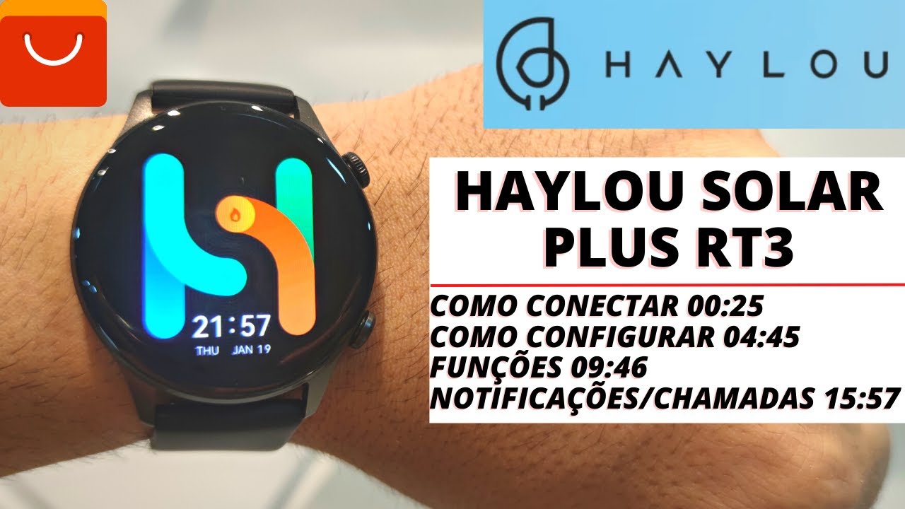Tutorial completo Haylou Solar Plus RT3 LS05 Configurações e funções do smartwatch em Português