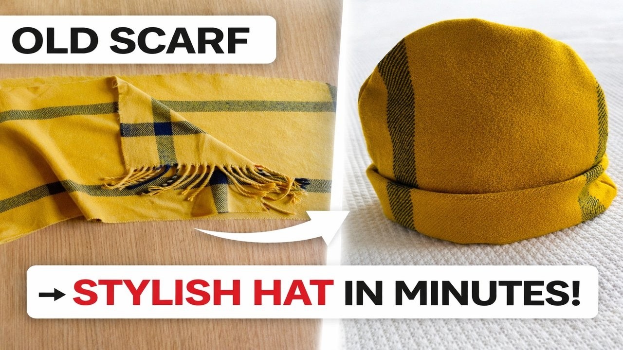 How to Make a Hat from an Old Scarf Beginner Friendly DIY