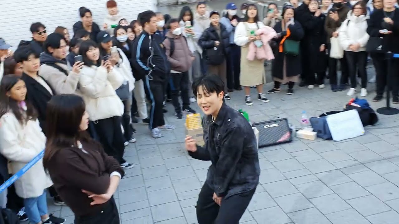 [STREET ARTIST] YU KAGAWA & HYOJIN. PEPERO DAY HONGDAE BUSKING. 231111.