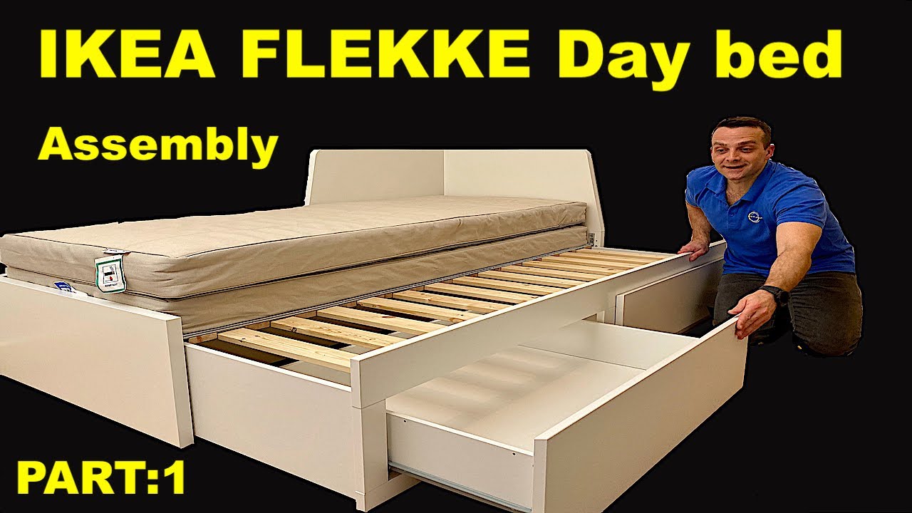 Инструкция по сборке кушетки IKEA / Сборка каркаса кушетки IKEA FLEKKE с 2 ящиками: ЧАСТЬ 1