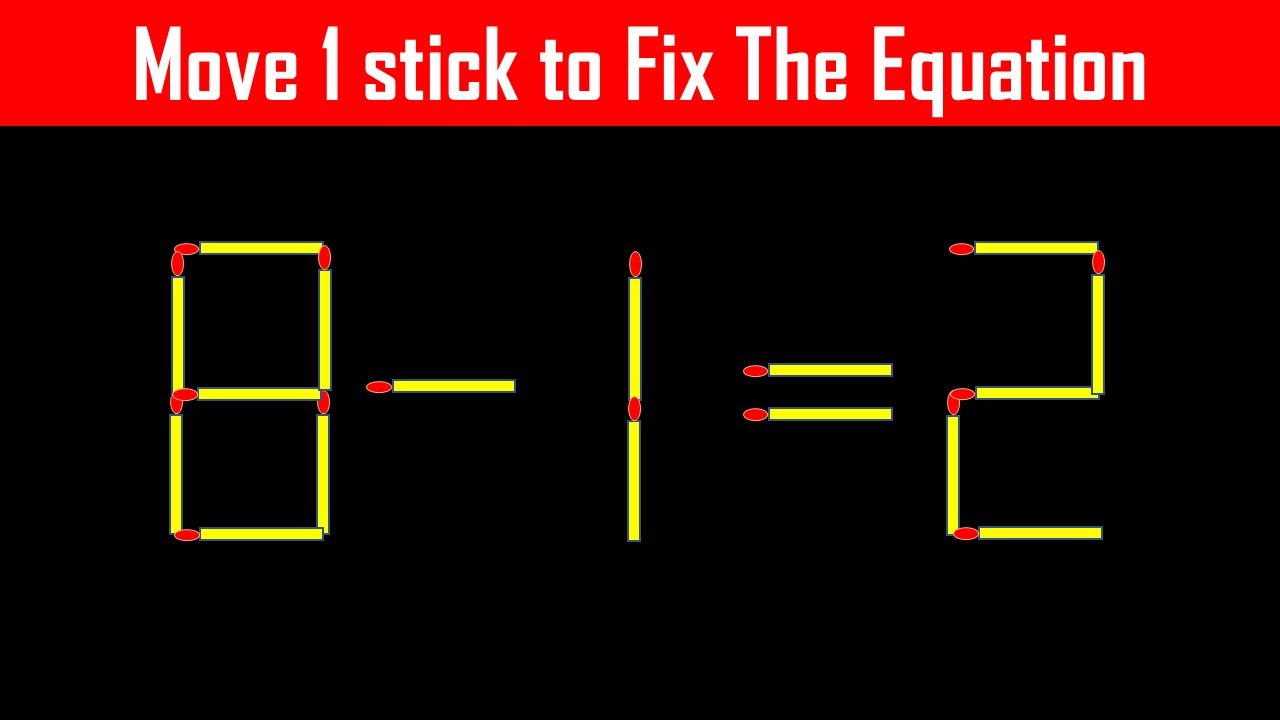 Can You Solve This Matchstick Puzzle? | Move 1 Stick to Fix the Equation! #simplylogical #braintest
