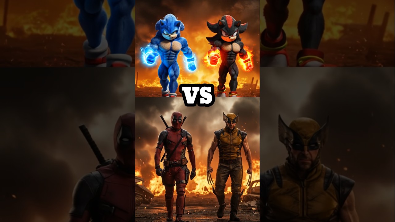 Sonic and Shadow the Hedgehog vs Superheroes and Villains &ndash; Epic Fight Battle (Elsa, Ryu and Sakura)