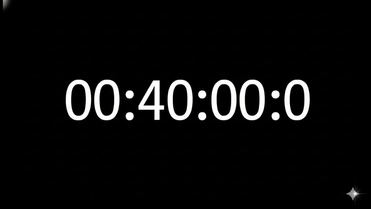 40 Minute Countdown Timer for Focus, Study, or Relaxation