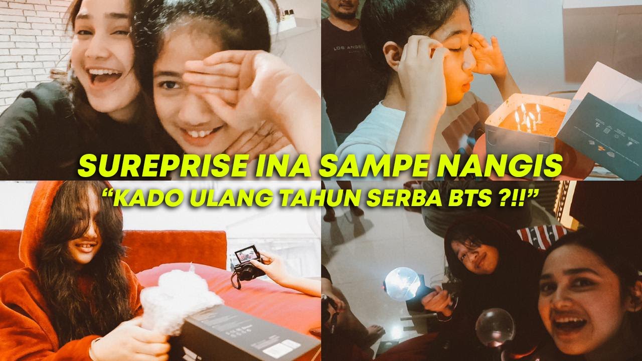 SURPRISEIN ADEK SENDIRI KASIH TIKET NONTON KONSER BANGTAN??!! // nangis terharu