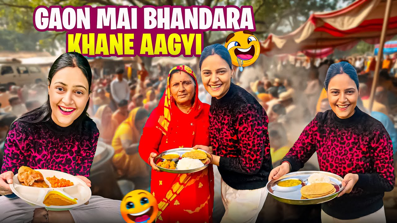 Apne Gaon Mai Bhandara Khane Aagyi😍 | Jyoti Thakur Vlogs