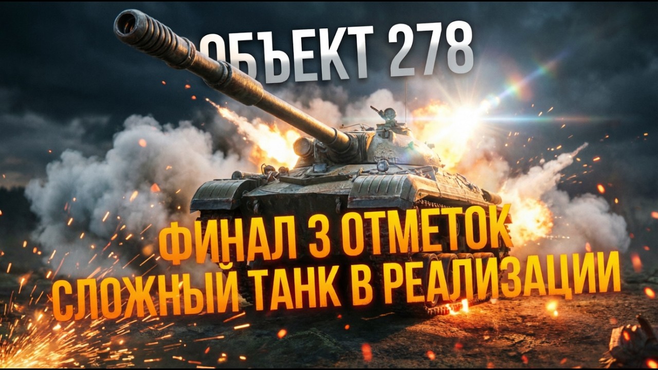 ОБЪЕКТ 278 - ФИНАЛ 3 ОТМЕТОК - СЛОЖНЫЙ ТАНК ДЛЯ ИГРЫ