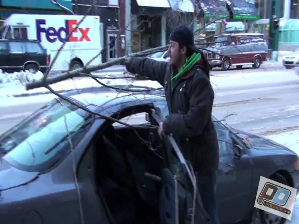 Robbie The Intern Chops down a Christmas Tree