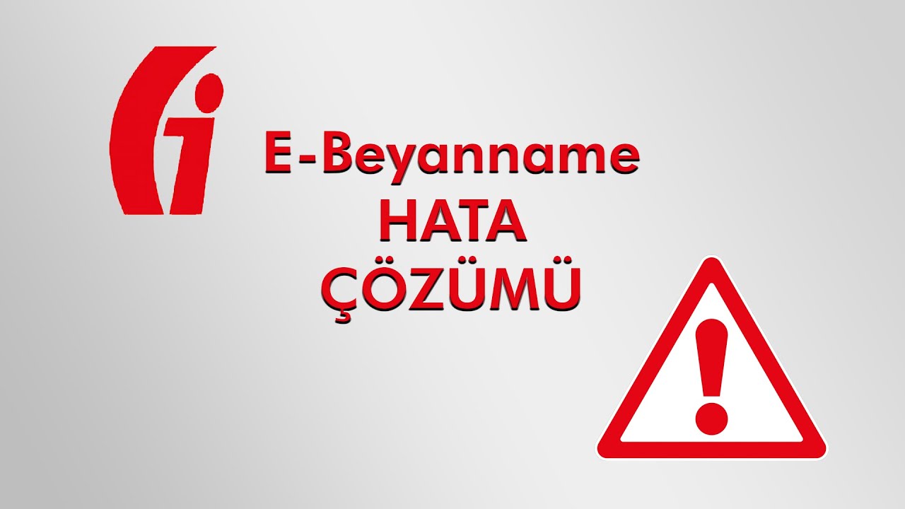 E-Beyanname (BDP) Hata &Ccedil;&ouml;z&uuml;m&uuml; / BDP A&ccedil;ılmama Sorunu &Ccedil;&ouml;z&uuml;m&uuml;